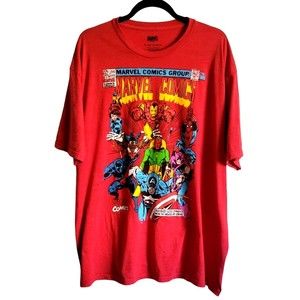 Marvel Comics Group Men's T-Shirt size 2XL Super Heros by Mad Engine